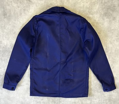 画像4: 70'S フランス軍 ワークジャケット カバーオール インクブルー (DEADSTOCK)