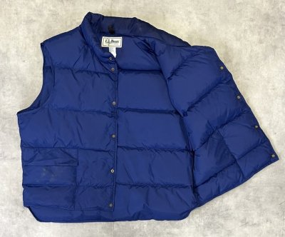 画像3: 80'S LL Bean グースダウン ダウンベスト ネイビー USA製 (VINTAGE)