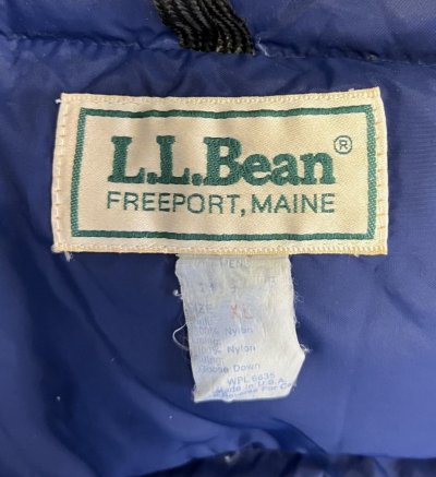 画像2: 80'S LL Bean グースダウン ダウンベスト ネイビー USA製 (VINTAGE)