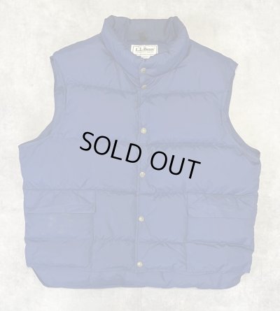 画像1: 80'S LL Bean グースダウン ダウンベスト ネイビー USA製 (VINTAGE)