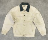 80'S LL Bean バイカラー デニムジャケット ダークグリーン/ナチュラル USA製 (VINTAGE)
