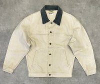 80'S LL Bean バイカラー デニムジャケット ダークグリーン/ナチュラル USA製 (VINTAGE)