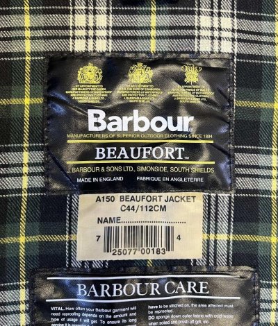 画像2: 90'S BARBOUR 3クレスト "BEAUFORT" 旧タグ オイルドジャケット オリーブ イングランド製 (VINTAGE)