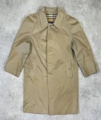80'S BURBERRYS 裏地チェック バルマカーンコート ベージュ イングランド製 (VINTAGE)