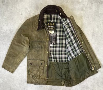 画像4: 90'S BARBOUR 3クレスト "4POCKET BEDALE"  旧タグ オイルドジャケット オリーブ イングランド製 (VINTAGE)