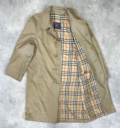 画像4: 80'S BURBERRYS 裏地チェック バルマカーンコート ベージュ イングランド製 (VINTAGE)