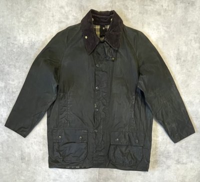 画像1: 90'S BARBOUR 3クレスト "BEAUFORT" 旧タグ オイルドジャケット オリーブ イングランド製 (VINTAGE)