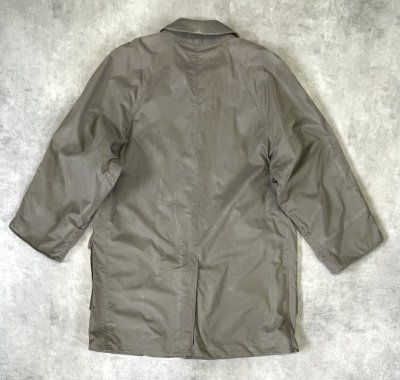 画像7: 80'S BURBERRYS コットン/ウール 裏地チェック バルマカーンコート カーキ/ネイビー イングランド製 (VINTAGE)