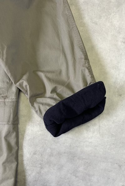 画像6: 80'S BURBERRYS コットン/ウール 裏地チェック バルマカーンコート カーキ/ネイビー イングランド製 (VINTAGE)