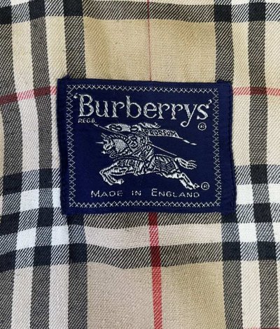画像2: 80'S BURBERRYS 裏地チェック バルマカーンコート ベージュ イングランド製 (VINTAGE)
