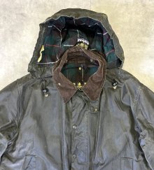 他の写真1: 90'S BARBOUR 3クレスト "NORTHUMBRIA" 旧タグ 裏地ウール フード付き オイルドジャケット オリーブ イングランド製 (VINTAGE)