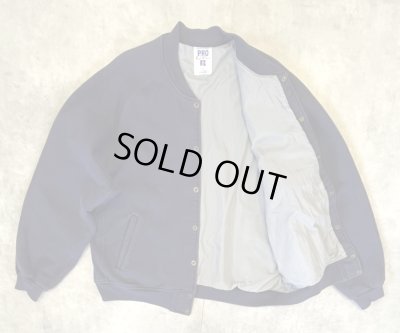 画像3: 90'S RUSSELL ATHLETIC "PRO COTTON" 裏地ナイロン スナップボタン スウェットジャケット ネイビー USA製 (VINTAGE)