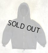 90'S RUSSELL ATHLETIC "HIGH COTTON" フルジップ スウェットパーカー ブラック USA製 (VINTAGE)