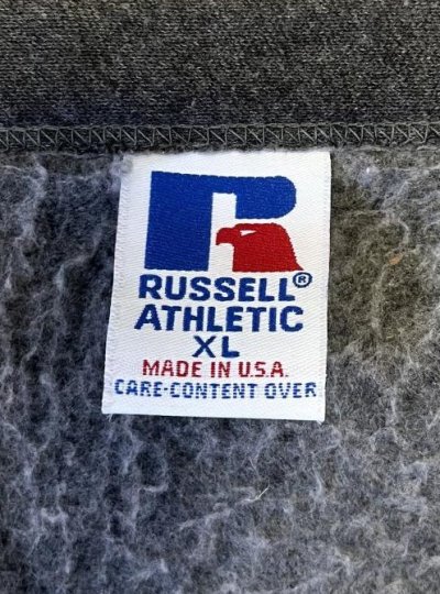 画像2: 90'S RUSSELL ATHLETIC スウェット カーディガン チャコール USA製 (VINTAGE)