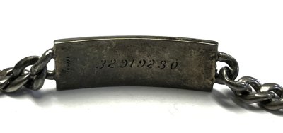 画像3: 40〜50'S アメリカ軍 US ARMY スターリングシルバー ミリタリー IDプレート チェーンブレスレット シルバー (VINTAGE)