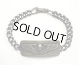 40'S アメリカ軍 US ARMY AIR FORCE パイロットウイング スターリングシルバー ミリタリー IDプレート チェーンブレスレット シルバー (VINTAGE)