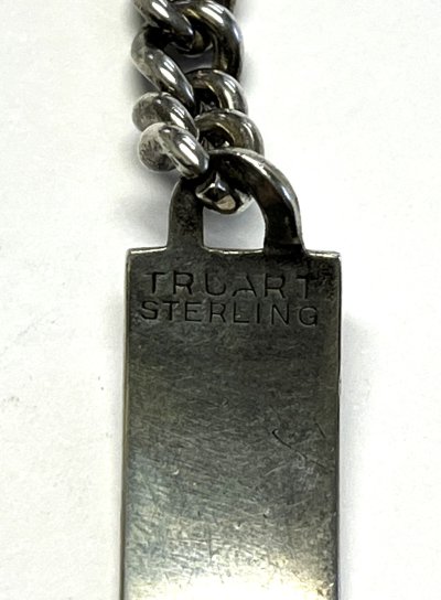 画像4: 60'S アメリカ軍 スターリングシルバー ミリタリー IDプレート チェーンブレスレット シルバー (VINTAGE)