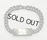 40〜50'S アメリカ軍 US ARMY スターリングシルバー ミリタリー IDプレート チェーンブレスレット シルバー (VINTAGE)