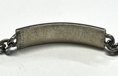 画像3: 60'S アメリカ軍 スターリングシルバー ミリタリー IDプレート チェーンブレスレット シルバー (VINTAGE)