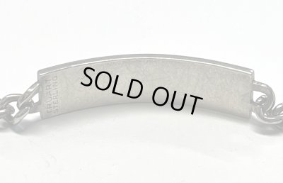 画像3: 60'S アメリカ軍 スターリングシルバー ミリタリー IDプレート チェーンブレスレット シルバー (VINTAGE)