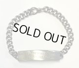 60'S アメリカ軍 スターリングシルバー ミリタリー IDプレート チェーンブレスレット シルバー (VINTAGE)