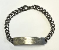 60'S アメリカ軍 スターリングシルバー ミリタリー IDプレート チェーンブレスレット シルバー (VINTAGE)