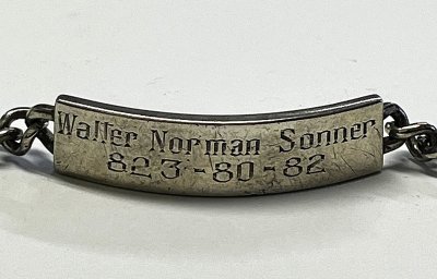 画像2: 60'S アメリカ軍 スターリングシルバー ミリタリー IDプレート チェーンブレスレット シルバー (VINTAGE)