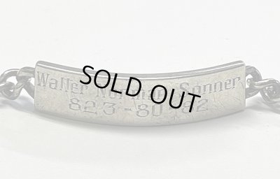 画像2: 60'S アメリカ軍 スターリングシルバー ミリタリー IDプレート チェーンブレスレット シルバー (VINTAGE)