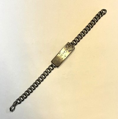 画像4: 40〜50'S アメリカ軍 US ARMY スターリングシルバー ミリタリー IDプレート チェーンブレスレット シルバー (VINTAGE)