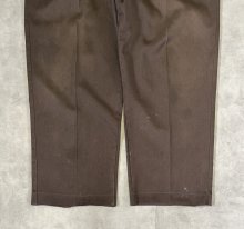 他の写真2: 70'S DICKIES 874 チビタグ ワークパンツ ブラウン W38L36 JEANSアルミジップ USA製 (VINTAGE)