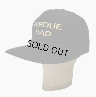 画像1: PURDUE DAD コーデュロイ 6パネル ベースボールキャップ ブラック USA製 (VINTAGE)