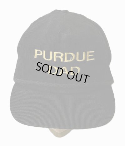 画像2: PURDUE DAD コーデュロイ 6パネル ベースボールキャップ ブラック USA製 (VINTAGE)