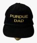 画像2: PURDUE DAD コーデュロイ 6パネル ベースボールキャップ ブラック USA製 (VINTAGE) (2)