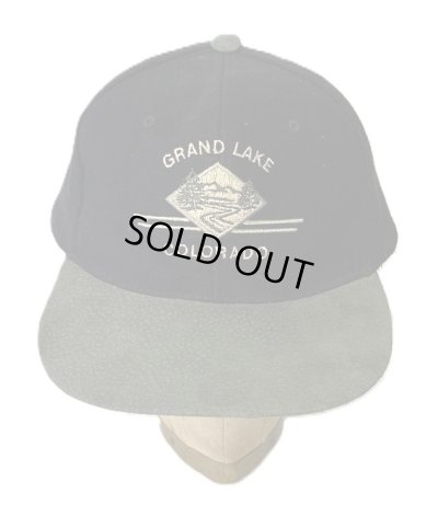 画像2: GRAND LAKE COLORADO ウール/レザー 6パネル ベースボールキャップ ブラック/オリーブ (VINTAGE)