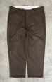 画像3: 70'S DICKIES 874 チビタグ ワークパンツ ブラウン W38L36 JEANSアルミジップ USA製 (VINTAGE) (3)