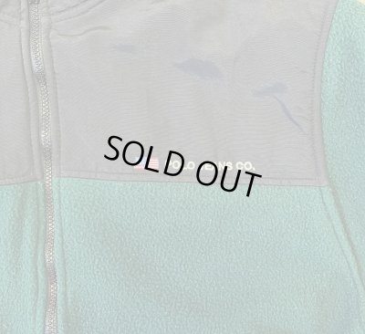 画像3: 90'S RALPH LAUREN POLO JEANS ナイロン切り替え フリースジャケット ブラック/グリーン USA製 (VINTAGE)