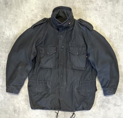 画像1: 00'S ALPHA INDUSTRIES M-65 フィールドジャケット フェードブラック (VINTAGE)
