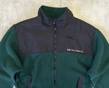 他の写真1: 90'S RALPH LAUREN POLO JEANS ナイロン切り替え フリースジャケット ブラック/グリーン USA製 (VINTAGE)