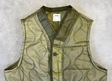 他の写真1: ODDMENT "QUILTING VEST" アメリカ軍 キルティングライナー 解体再構築 ベスト オリーブ (REMAKE)