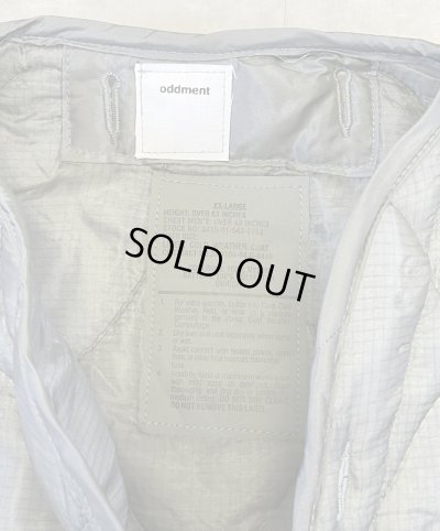 画像2: ODDMENT "QUILTING MA-1" アメリカ軍 キルティングライナー 解体再構築 ジャケット カーキ (REMAKE)