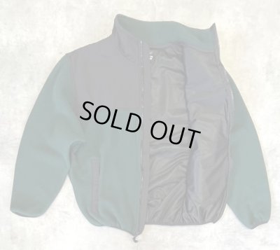 画像4: 90'S RALPH LAUREN POLO JEANS ナイロン切り替え フリースジャケット ブラック/グリーン USA製 (VINTAGE)