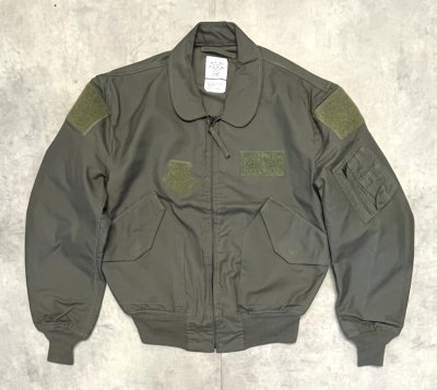 画像1: 90'S アメリカ軍 USAF "CWU-36/P" アラミド フライトジャケット セージグリーン (VINTAGE) 