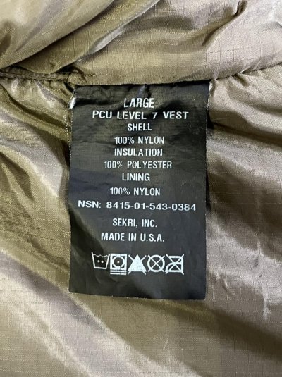画像4: アメリカ軍 PCU 特殊部隊向け SEKRI製 "HALYS" LEVEL7 プリマロフト ベスト USA製 (VINTAGE) 