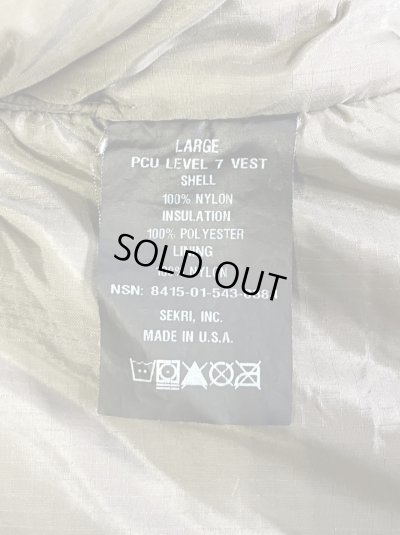 画像4: アメリカ軍 PCU 特殊部隊向け SEKRI製 "HALYS" LEVEL7 プリマロフト ベスト USA製 (VINTAGE) 