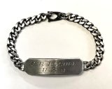 50'S アメリカ軍 "US NAVY刻印入り" スターリングシルバー ミリタリー IDプレート チェーンブレスレット シルバー (VINTAGE)