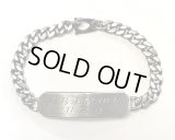 50'S アメリカ軍 "US NAVY刻印入り" スターリングシルバー ミリタリー IDプレート チェーンブレスレット シルバー (VINTAGE)