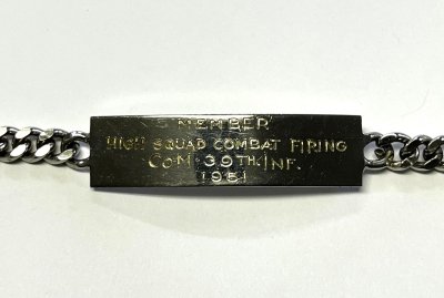 画像2: 50'S アメリカ軍 スターリングシルバー ミリタリー IDプレート チェーンブレスレット シルバー (VINTAGE)