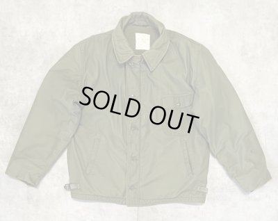 画像1: 80'S アメリカ軍 US NAVY "A-2" デッキジャケット ミリタリーグリーン (VINTAGE)