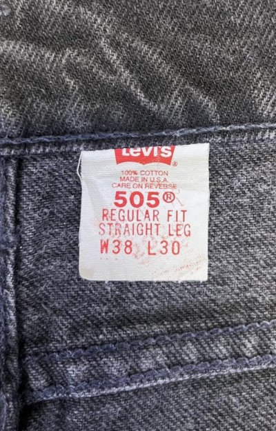 画像2: 90'S LEVIS 505 デニム ブラック USA製 W38L30 (VINTAGE)