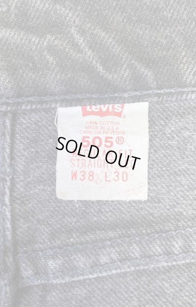 画像2: 90'S LEVIS 505 デニム ブラック USA製 W38L30 (VINTAGE)